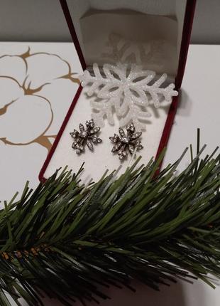 Сережки сніжинки сніжинки, новорічні1 фото