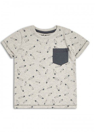 Футболка "riot club" англия серая хлопковая с карманом принт булавки на 2 -10 лет