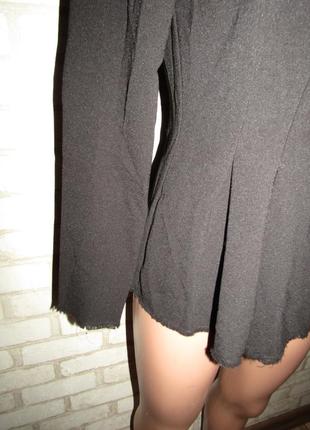 Черная блуза с баской р-р м бренд zara4 фото