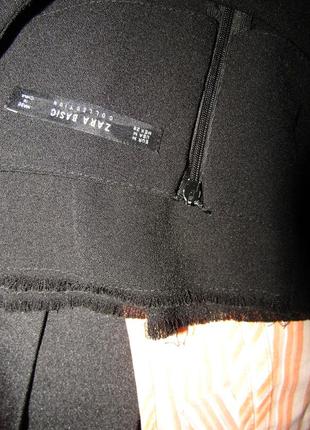 Черная блуза с баской р-р м бренд zara8 фото