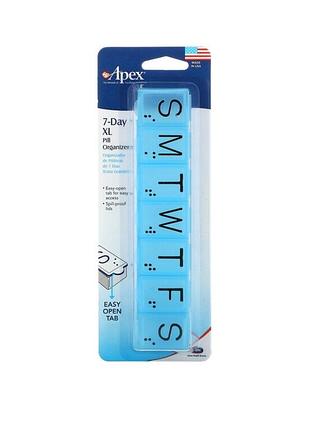 Apex органайзер для таблеток на 7 дней, большой размер, 1 штука