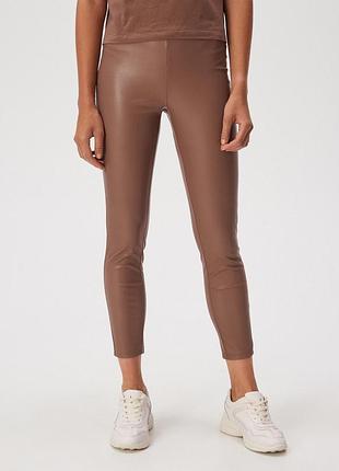 Легінси кожзам стрейч капучіно беж му р.