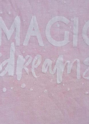 Розовая футболка туника волшебные сны "sugar squad" англия на 2-4 года (92-104см)3 фото