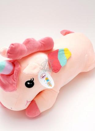 Плед іграшка, подушка, 3 в 1 єдиноріг , м'яка іграшка з пледом всередині, рожевий колір