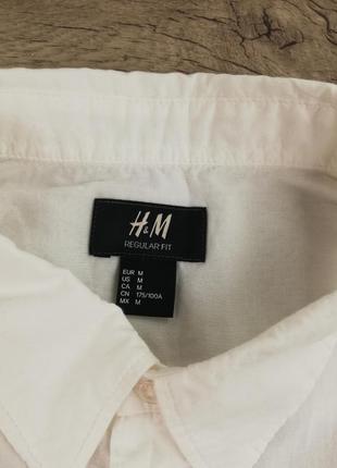 Брендовая шикарная стильная коттоновая белая рубашка h&m🕊️7 фото