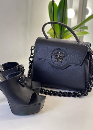 Сумка жіноча шкіряна чорна брендовий