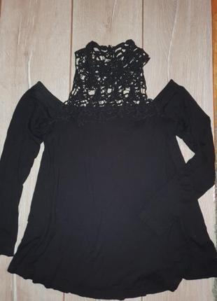 Нарядная блуза, кофта свободного кроя  с открытыми плечами bodyflirt boutique,  s-m.  подходит для беременных