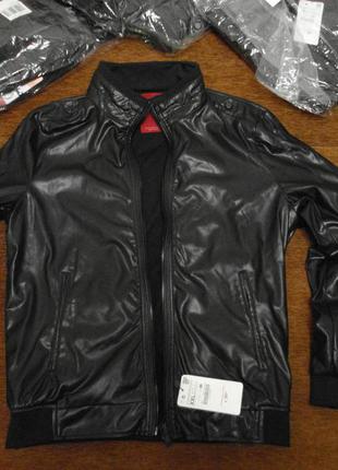 Куртка тонка вітровка zara під шкіру тканина з просоченням рxxl-xl-l оригінал