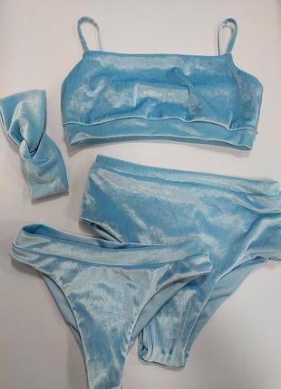 Бархатный купальколик высокие и низкие плавки