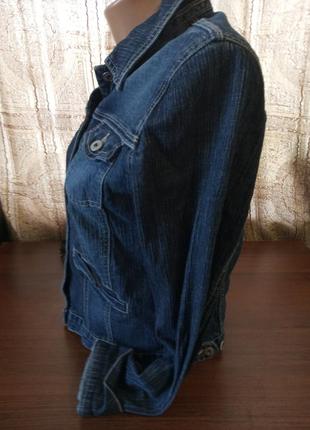 Женский джинсовый пиджак р. 42 евро fitt, наш 46-483 фото