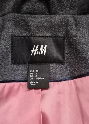 Пальто серое  h&m6 фото