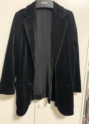 Пиджак жакет приталенный, из плотного бархата1 фото