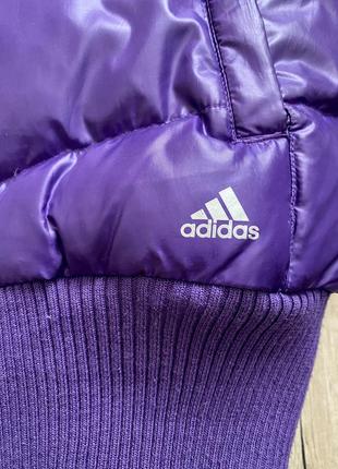 Куртка фиолетовая пуховая adidas s-m парка3 фото