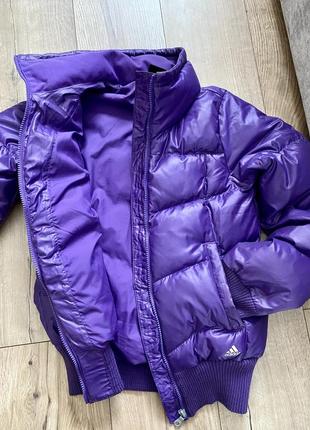 Куртка фиолетовая пуховая adidas s-m парка6 фото