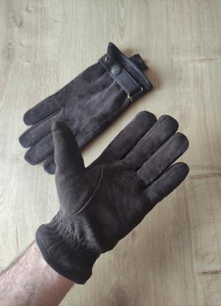 Стильні чоловічі шкіряні замшеві рукавички від німецького бренду tcm, р. 9,5 (l).4 фото