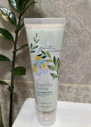 Заспокійлива очищувальна пінка its skin green tea cleansing foam1 фото