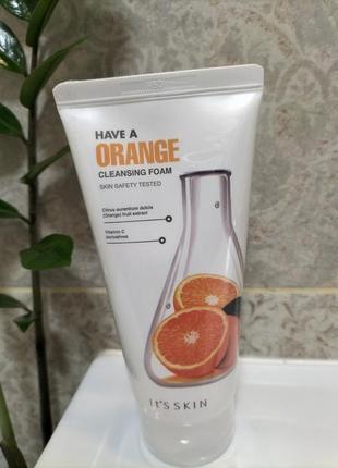 Очищувальна пінка its skin have a orange cleansing foam