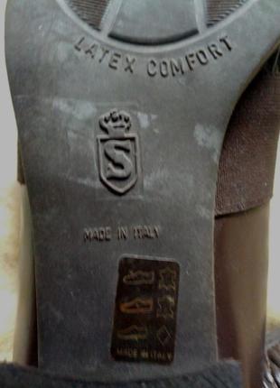 Удобнейшие кожаные коричневые туфли,40разм.,стелька-26,5см,италия4 фото