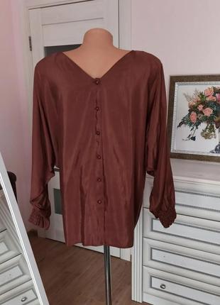 Эксклюзивная винтажная шелковая блуза elkont 100% шелк винтаж4 фото