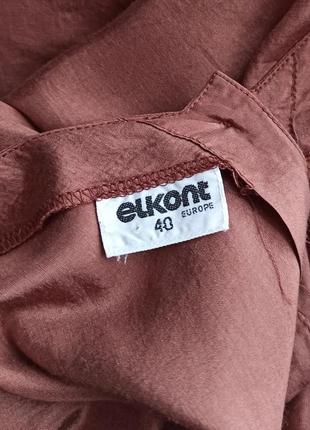 Эксклюзивная винтажная шелковая блуза elkont 100% шелк винтаж6 фото