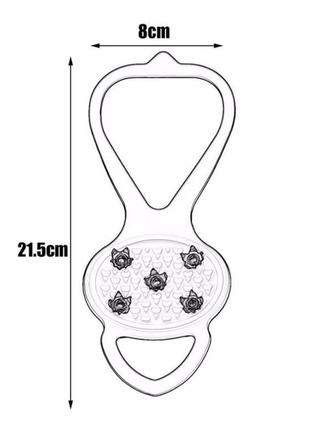Ледоступы, ледоходы, накладки на обувь outad антискользящие на 5 шипов 42-46 черный4 фото