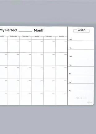 Магнитный планер на месяц и неделю my perfect month & week lifeflux а3 черно-белый