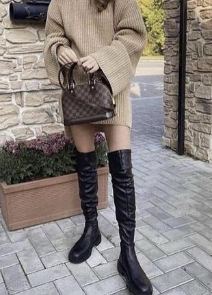 Чоботи ботфорти zara