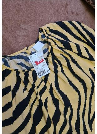 Сукня бохо натуральне, тигровий принт h&m3 фото