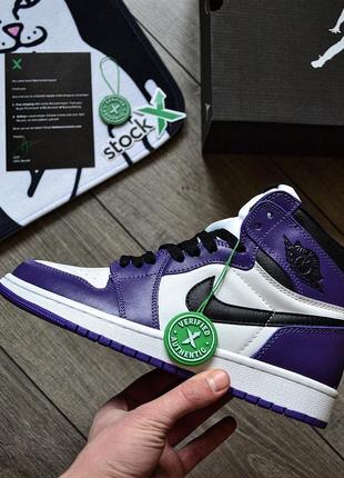 Мужские кроссовки nike air jordan 1 retro 'court purple'