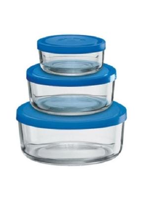 Набор судков для еды стеклянный igloo borgonovo круглый 3 шт.