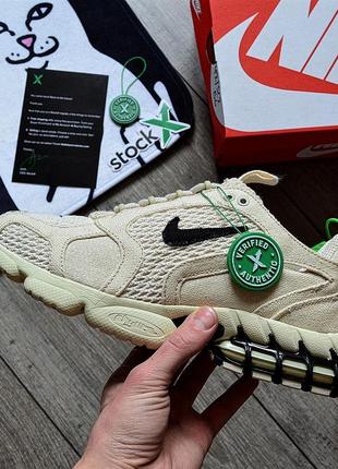 Чоловічі кросівки stussy x nike air zoom spiridon cage 2 'fossil stone'