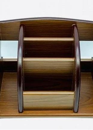 Настольный офисный органайзер для канцелярии канцтоваров ручек карандашей 5031 органайзер под дерево дсп