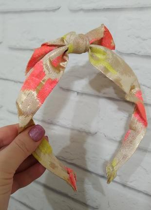 Ободок детский с бантом