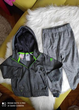 Лот вещей мальчик adidas/marks &spencer, мастерка, штаны, 1,5-2 года1 фото