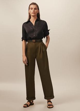 Штаны брюки massimo dutti котон+лен лимитированная коллекция 40 размер