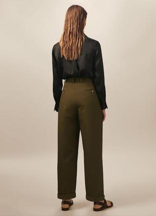 Штаны брюки massimo dutti котон+лен лимитированная коллекция 40 размер2 фото