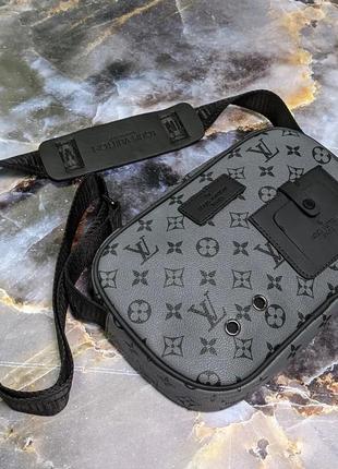 Сумка менеджер чоловіча стильна сіра фірма