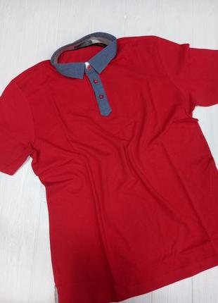 Чоловіча червона футболка поло,р. м,46,хл,50