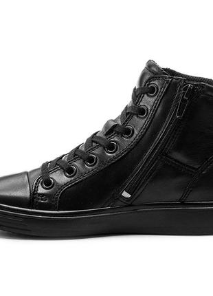 Шкіряні черевики ecco soft 7 black4 фото