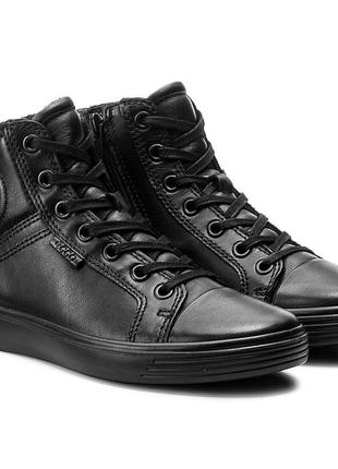 Шкіряні черевики ecco soft 7 black3 фото