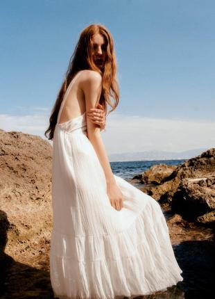 Платье zara, платье с открытой спиной zara, сарафан zara