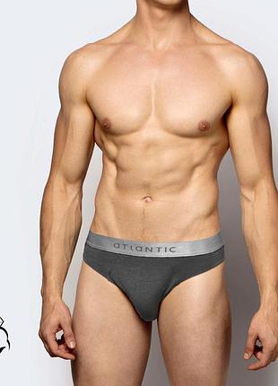 Чоловічі плавки на широкій гумці з піма-бавовни графітового кольору тм atlantic 2bmp 013