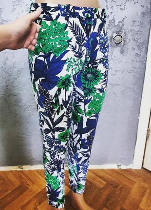 Брючки zara (принт)9 фото