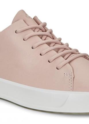 Шкіряні кеди ecco soft 8 pink1 фото