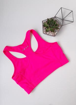 Розовый спортивный топ для фитнесса тренировок2 фото