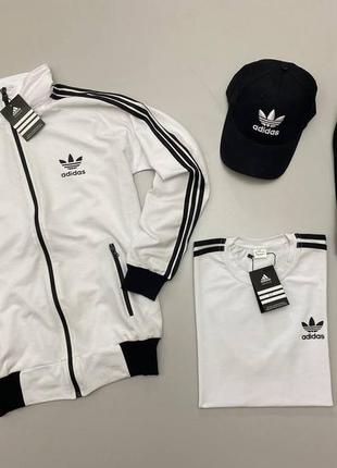 🔥набір 4в1 adidas: олімпійка-штани-футболка-кепка1 фото