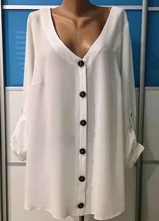 Ошатна біла туніка-блуза evans