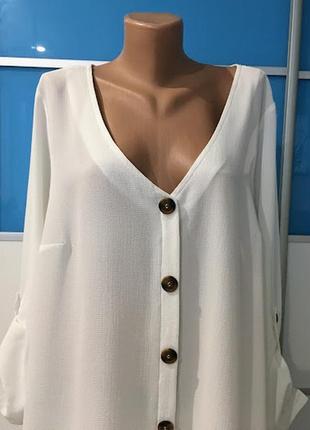 Белая нарядная туника-блуза evans2 фото