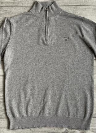 Светр gant premium cotton half zip jumper