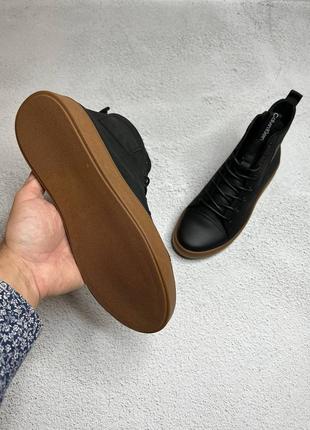 Мужские ботинки кожаные высокие черные （из натуральной кожи черного цвета）весна,осень （деми）3 фото